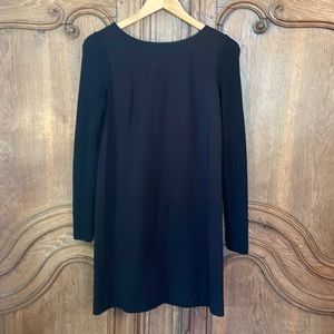 LOFT Long Knit Sleeve Black Mini Dress